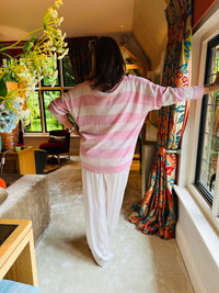 Suzy D - Fiaza Stripe Sparkle Sweater - Pink