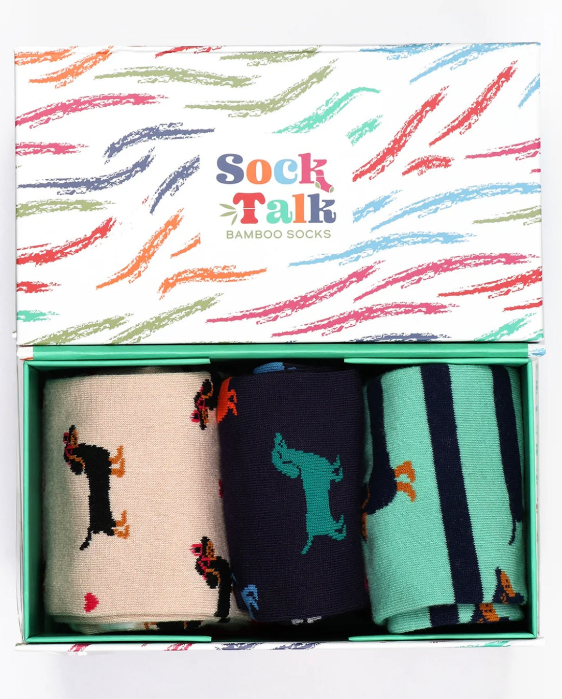 Women's Bamboo Socks - Gift Box - Sausage Dogs