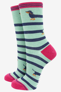 Women's Bamboo Socks - Gift Box - Sausage Dogs