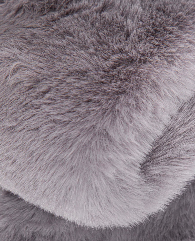 Faux Fur Tuck Scarf - Medium Grey