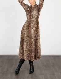 Imogen Midaxi Dress - Neutral, Leopard