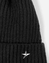 Bonnie Pom Pom Hat - Black, Silver Star