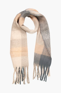 Alli Heavyweight Scarf - Neutral, Square Colour Block